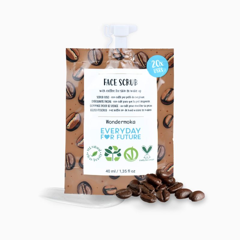 Scrub viso energizzante con olio di caffè e microgranuli di riso