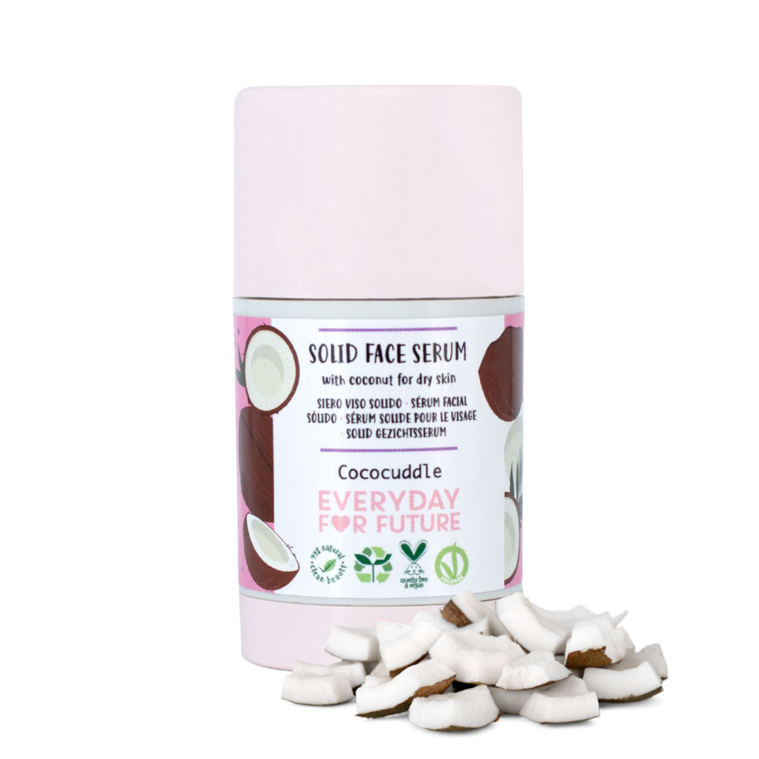 Siero viso solido idratante Cococuddle con estratti di olio di cocco